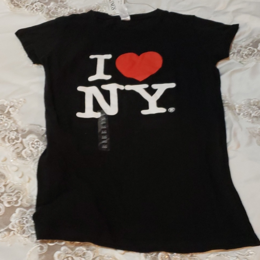 I LOVE NY Black cotton ladies Tee